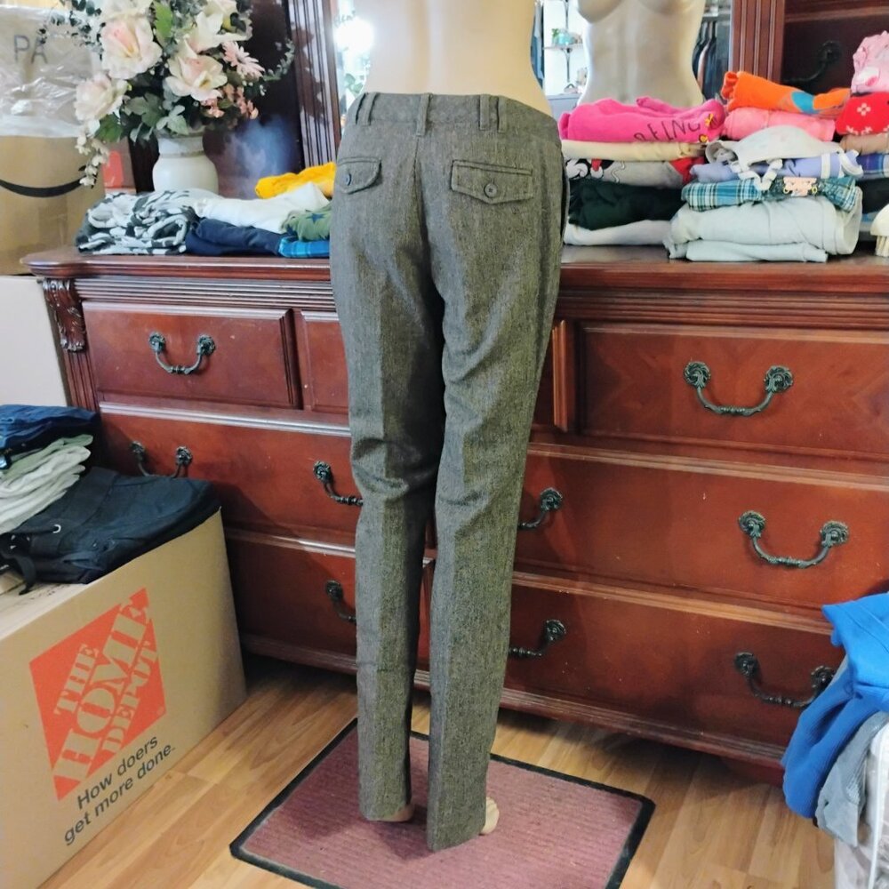 Brown Wool/Polyester Pleated Slacks - image 4